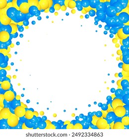 Abstract background with colorful circles.