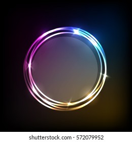 Abstract background with colorful circles banner, stock vector