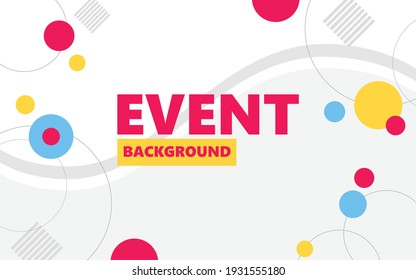 Abstract background with colorful circles, circular lines, and gray wavy shapes for events, art performances, backdrop, formal occasions, and other publications.