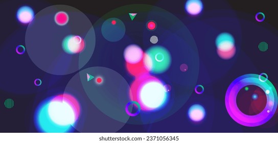Abstract background with colorful circles and geometric elements,Modern abstract  shapes design.