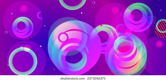 Abstract background with colorful circles and geometric elements,Modern abstract  shapes design.