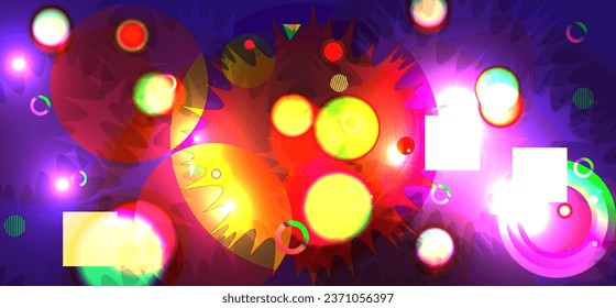Abstract background with colorful circles and geometric elements,Modern abstract  shapes design.