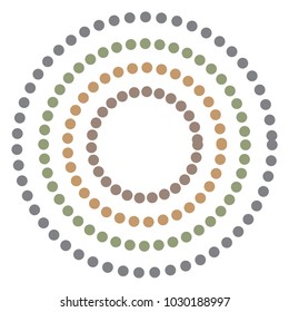 Abstract background with colorful circles hypnosis. Vector.