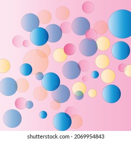 fondo abstracto. círculos coloridos sobre fondo rosado.