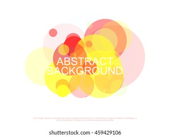 Abstract background of colorful circles on a white background. Vector