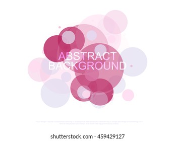 Abstract background of colorful circles on a white background. Vector