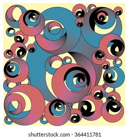 Abstract Background with Colorful Circles Pattern Background