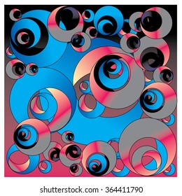 Abstract Background with Colorful Circles Pattern Background