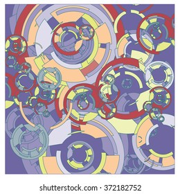 Abstract Background with Colorful Circles Pattern Background
