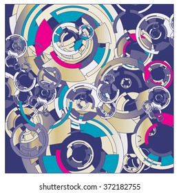 Abstract Background with Colorful Circles Pattern Background
