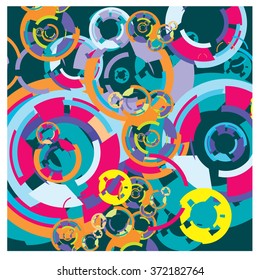 Abstract Background with Colorful Circles Pattern Background