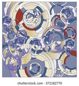Abstract Background with Colorful Circles Pattern Background