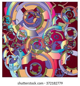 Abstract Background with Colorful Circles Pattern Background