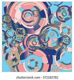 Abstract Background with Colorful Circles Pattern Background