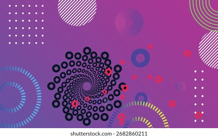 Fondo Abstractas con círculos de colores, Formas y puntos. Ilustración vectorial para su diseño. Eps10