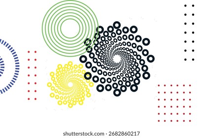 Abstract background with colorful circles , shapes and dots. Vector illustration for your design. Eps10