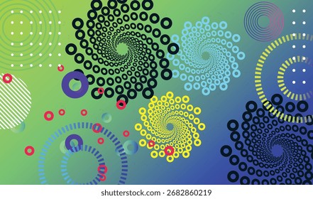 Abstract background with colorful circles , shapes and dots. Vector illustration for your design. Eps10