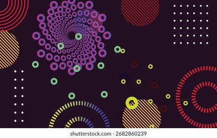 Abstract background with colorful circles , shapes and dots. Vector illustration for your design. Eps10