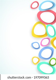 Abstract background with colorful circles. Vector illustration