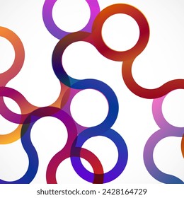 Abstract background with colorful circles. Vector geometric design