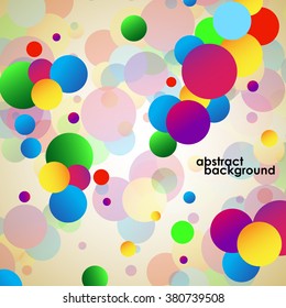 Abstract background of colorful circles. Vector illustration. Eps 10