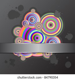 Abstract background with colorful circles. Vector illustration.