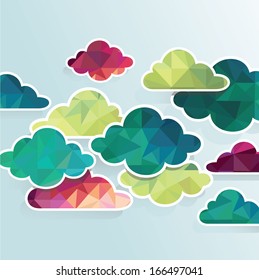 Abstract background with colorful clouds
