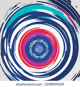 abstract background colorful concentric circles. Vortex