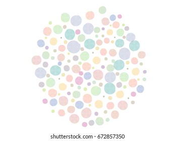Abstract background, colorful, confetti, colorful spiral, vector graphics.