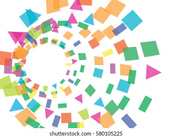 Abstract background, colorful, confetti, colorful squares, rectangles, vector graphics.
