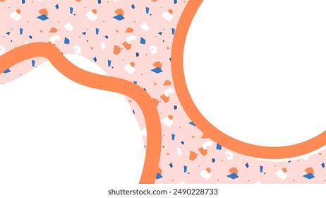 Abstract background with colorful confetti, template for the design of postcards, posters, leaflets and brochures