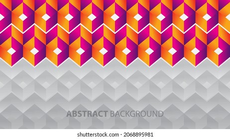 Abstract Background Colorful Cube Tech patterns Logo Design. Modern Logo Design Usable For Business, Foundation, Industrial, Technology, Security, Services, Company. Flat Vector Logo Design Illustrati
