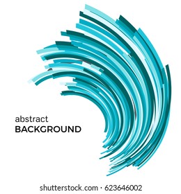 Abstract background with colorful curved lines in a chaotic order. Colored lines with place for your text  on a white background.
