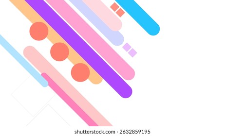 ABSTRACT BACKGROUND COLORFUL DESIGN WITH DIAGONAL GEOMETRIC SHAPES VECTOR TEMPLATE GOOD FOR MODERN WEBSITE, WALLPAPER, COVER DESIGN 