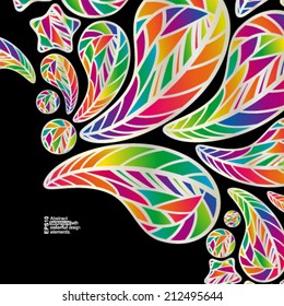 Abstract background with colorful design elements. 