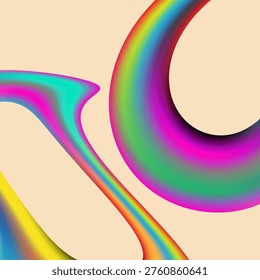 Abstract background with colorful distort gradient, stock vector