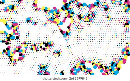 fundo abstrato com pontos coloridos, fundo colorido abstrato com círculos, fundo abstrato com pontos coloridos cmyk, Textura abstrata com efeito manchado, encerramento macro de um pontos marrons