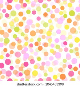 Abstract background with colorful dots on white. Vector