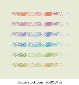 Abstract Background with Colorful Dotted Lines Pattern