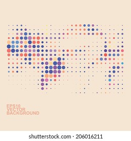 Abstract Background with Colorful Dotted Pattern