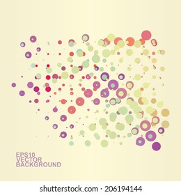 Abstract Background with Colorful Dotted Pattern