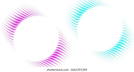 Abstract background. Colorful dynamic stylish wallpaper. Graphic illustration with wavy halftone design.
