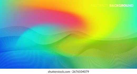 Fondo Abstractas con onda dinámica colorida. Ilustración vectorial moderna para el cartel, traje para el Anuncio, curva brhouce, cubierta, alisador