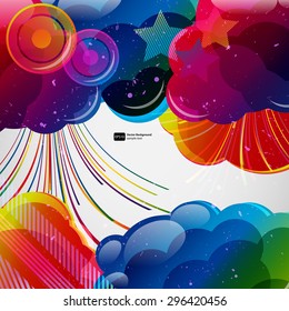 Abstract background with colorful elements.Vector illustration.