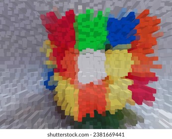 Abstract background colorful extrude blocks style and design for vector illustration. 