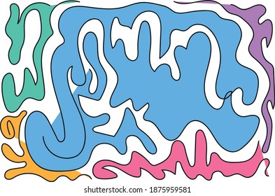 Abstract background with colorful face shape for template or banner