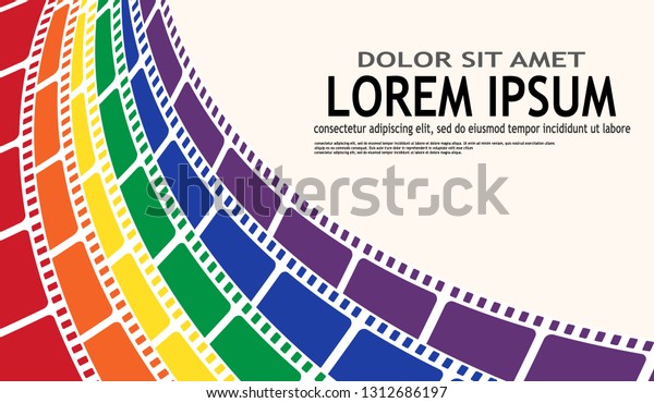 Abstract Background Colorful Film Strip Frame Stock Vector