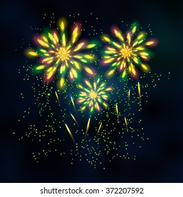 Abstract background with colorful firework