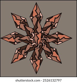  abstract background. Abstract colorful flat and wireframe geometric polygonal decorative objects. Abstract vector art flower illustration