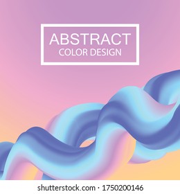 Abstract Background, Colorful Flow Shape, Blend Element, Template For Cover, Flyer, Banners, Presentation, Vector Illustration